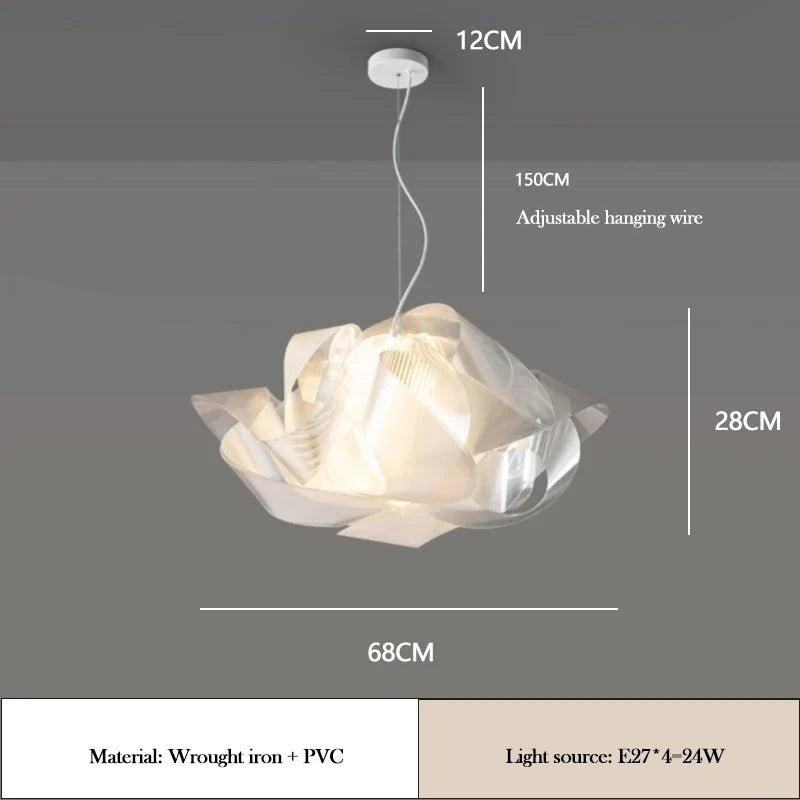 lustre en forme de fleur pour chambre d'enfant romantique
