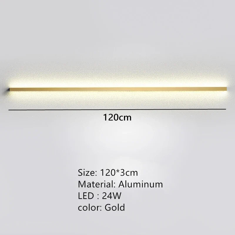 applique murale led moderne avec interrupteur à intensité variable