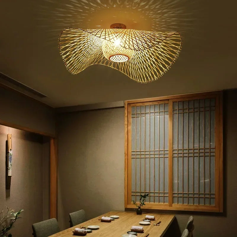 suspension en bambou style japonais pour décoration créative