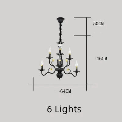 lustre en fer forgé rétro pour intérieur élégant