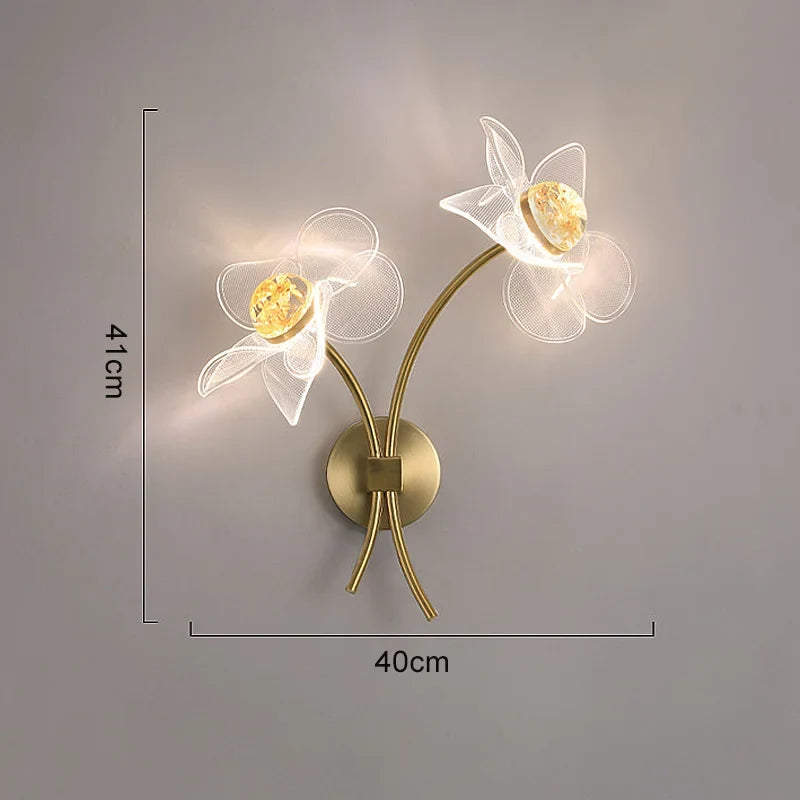 Modern Led personalized decoration lotus leaf garden wall lamp, bedside bedroom, living room, staircase, corridor, kitchen backg