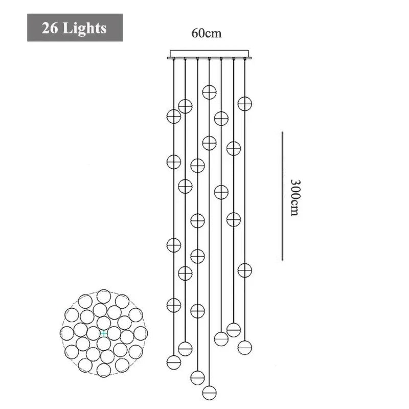 lustre en cristal moderne pour décoration intérieure suspendue
