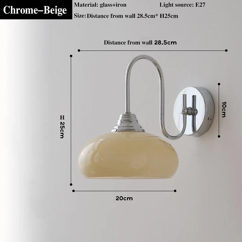 2024 Bauhaus Medieval Modern French Bedroom, Study Room, Living Room Chandelier Designer Nordic Retro Wall Lamp