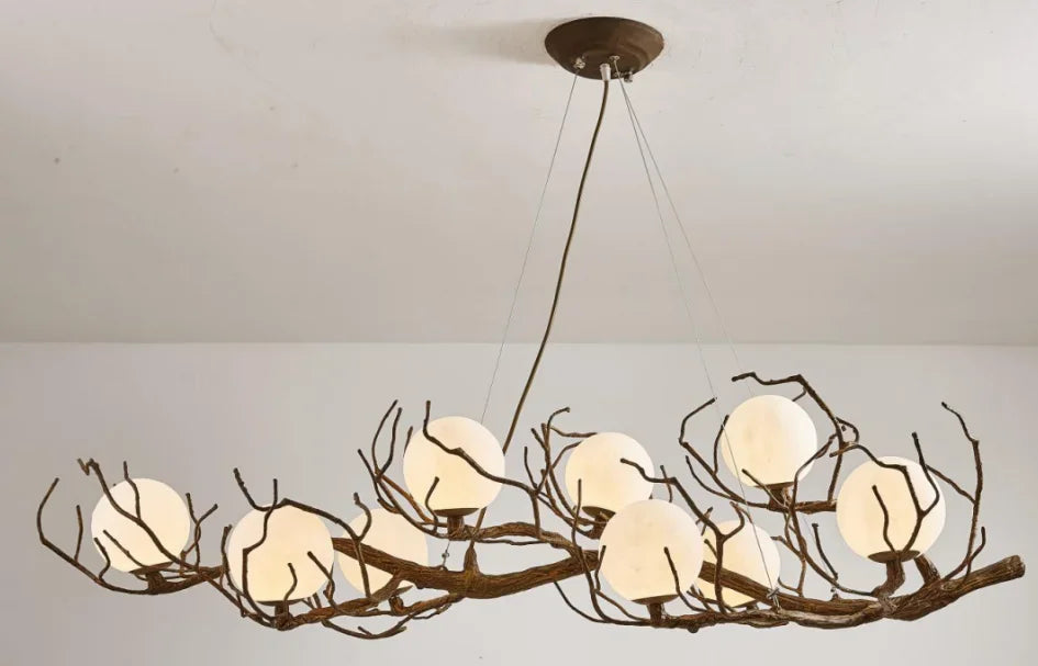 lustre rétro nordique style wabi-sabi personnalisé pour restaurant et boutique