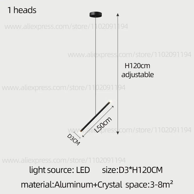 Lustre moderne LED lustre d'escalier lustre de salon longue colonne terrasse intérieure les couloirs Suspension de grenier