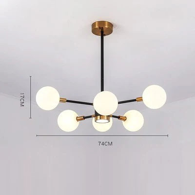 Nordic Bubble Glass Chandelier Pendant Lamp Ceiling Light Suspension Luminaire  for Living Room Bedroom