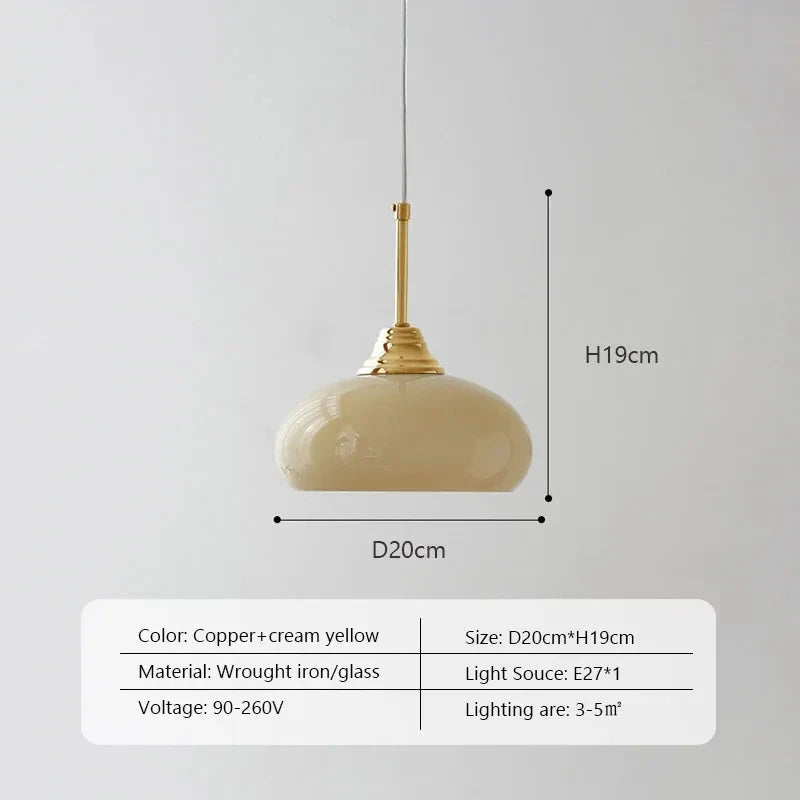 suspension en verre crème pour intérieur moderne et élégant