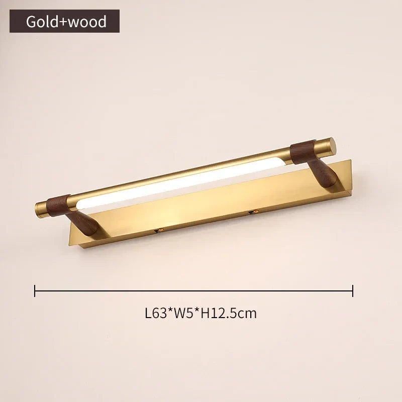 applique led moderne en cuivre pour miroir avant