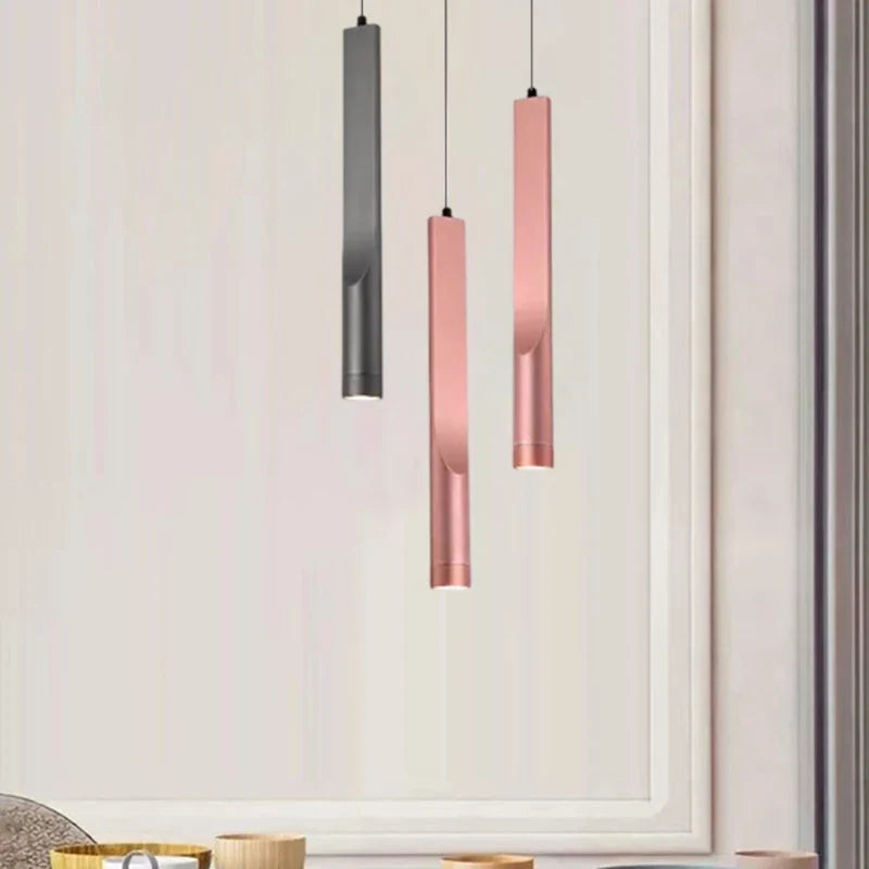lustre moderne minimaliste en aluminium