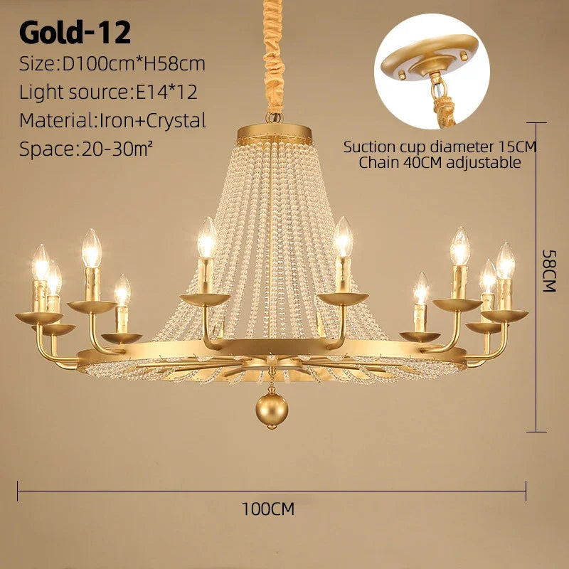 lustre cristal suspendu lumineux pour décoration intérieure élégante