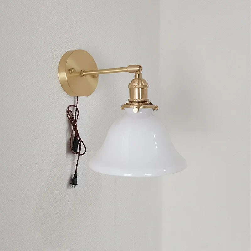 applique murale iwhd en cuivre rotative avec bras long pivotant
