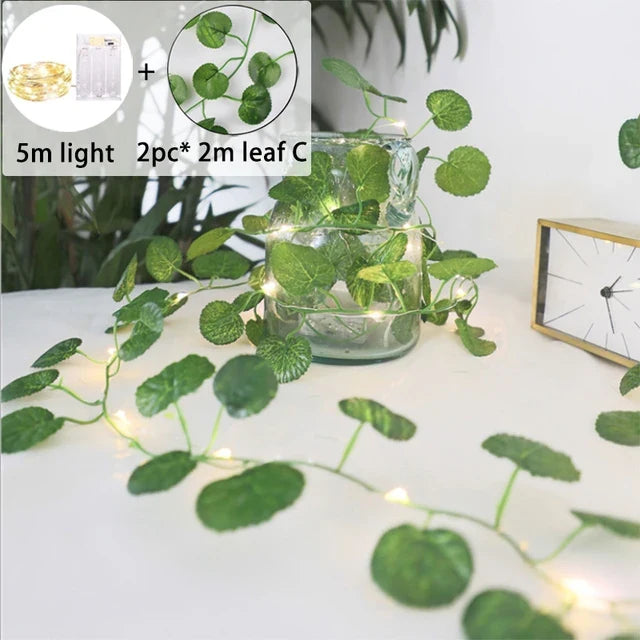 guirlande lumineuse led feuilles d'érable pour décoration de Noël