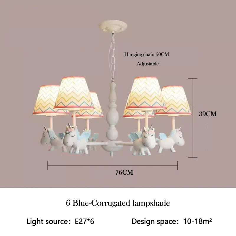 lustre enfant LED rotatif style nordique romantique et chaleureux