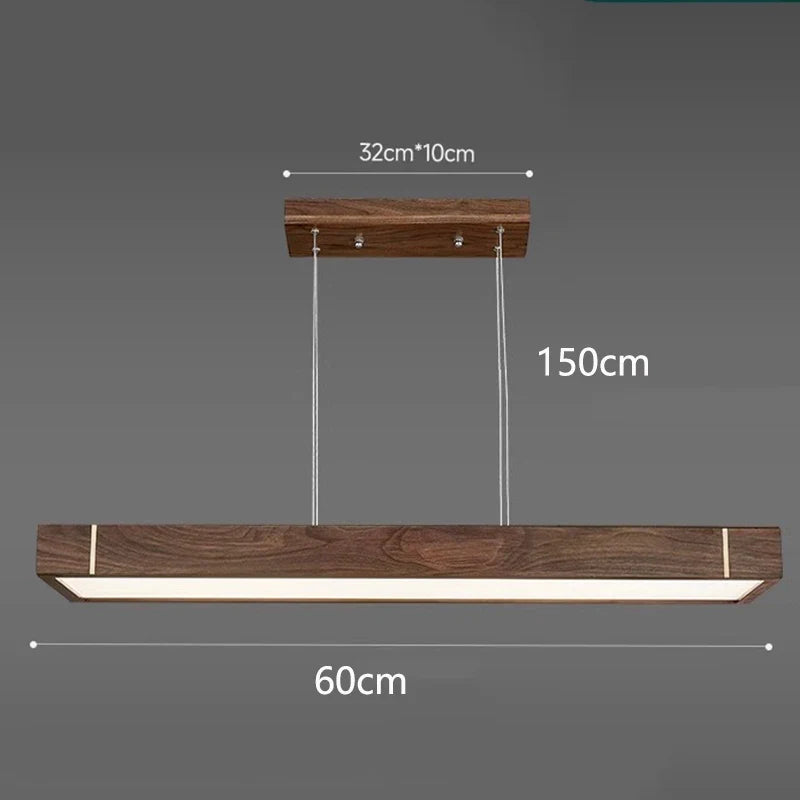 Lustre bois led suspendu au design moderne