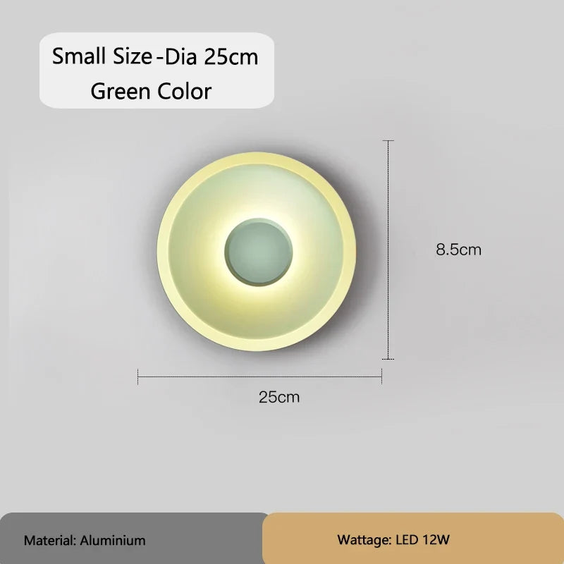 Modern Round Wall Lamps for Bedroom Bedside Living Room Wall Light Decorative Illuminaire 25cm 40cm 60cm Bar Stair Night Lamps