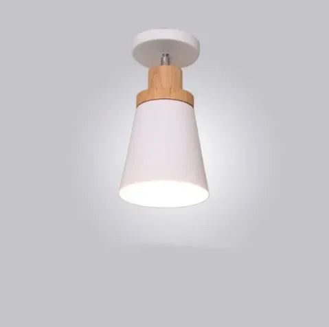 lampe nordique en bois massif style macaron pour restaurant bar