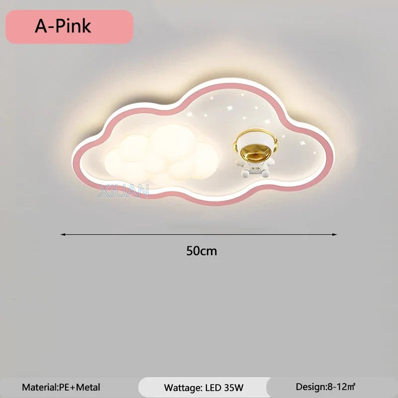 plafonnier moderne et chaleureux pour chambre enfant décor nuage arc-en-ciel