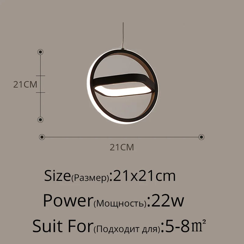 suspension led moderne pour éclairage intérieur design élégant