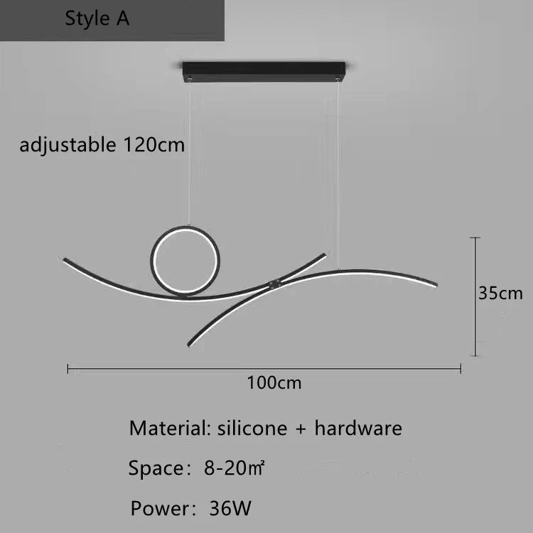plafonnier led moderne design ondulé pour intérieur tendance 2024