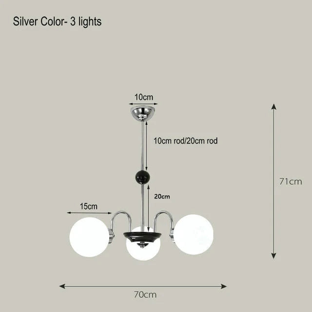 lustre nordique américain en verre led suspendu décoratif