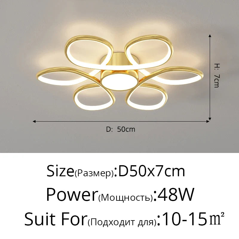 lustre moderne led pour décoration intérieure nordique élégante
