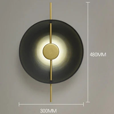 applique murale dorée à led style nordique design moderne élégance raffinée