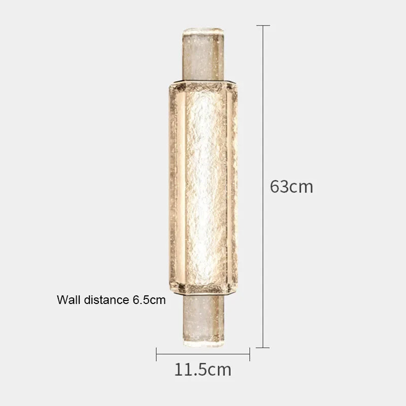 Applique murale de luxe en cristal et acier inoxydable