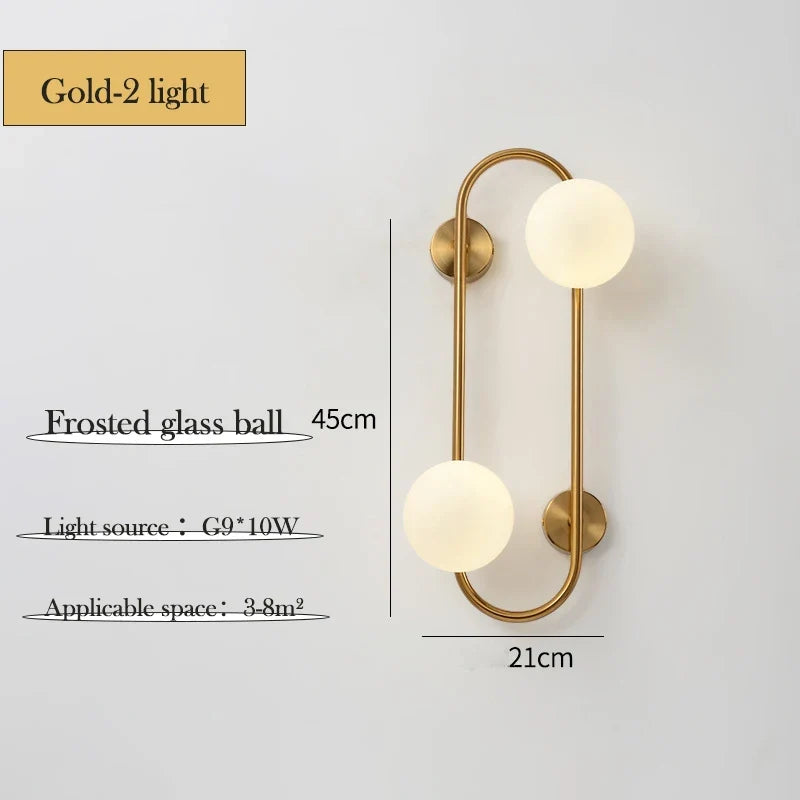 applique murale led en verre blanc laiteux pour décoration intérieure