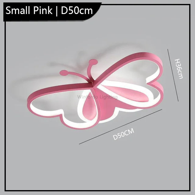 lustre led winfordo 	 avec lampe papillon réglable pour enfants