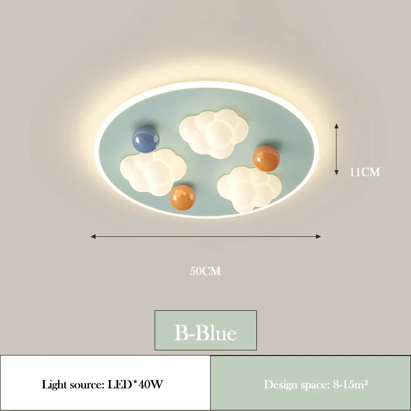 plafonnier nuage style crème pour chambre enfant moderne et chaleureux