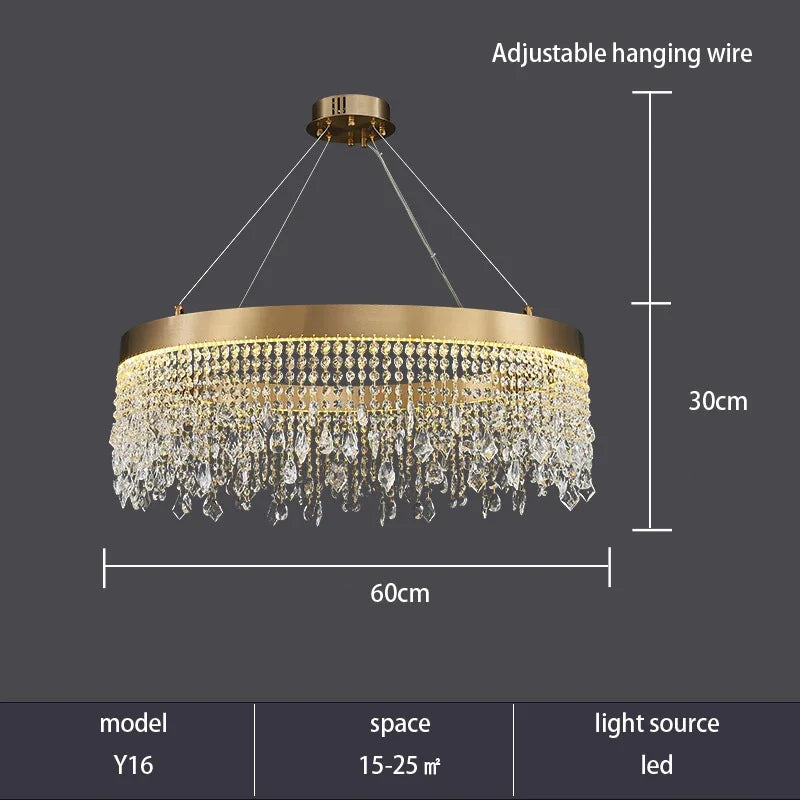plafonnier led moderne en cristal luminaire décoratif d'intérieur