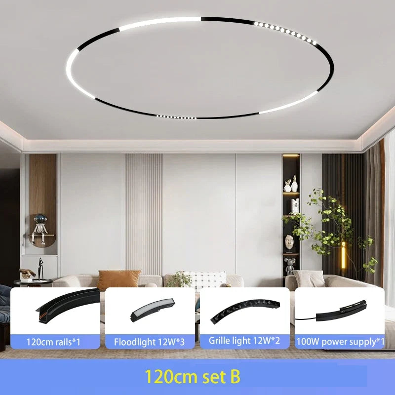led magnétique éclairage sur rail projecteur suspendu