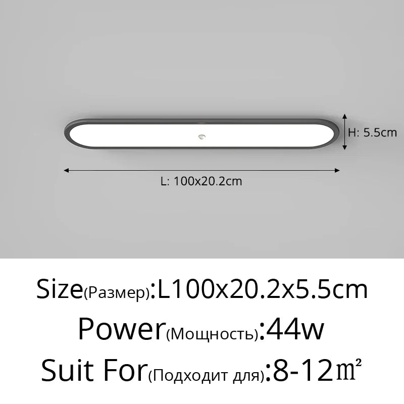 plafonnier led ultra-mince avec capteur de corps humain