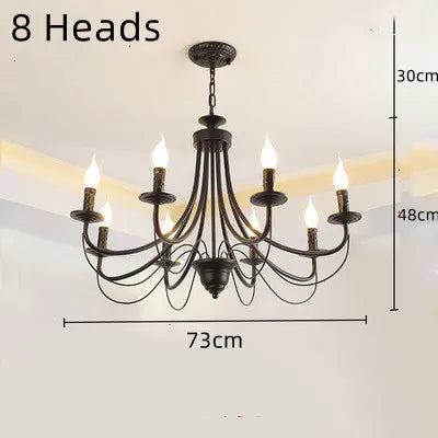 lustre en fer forgé noir et blanc design intérieur moderne