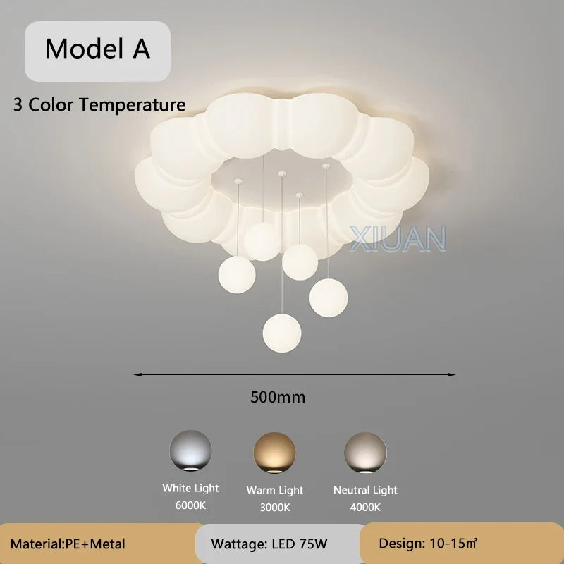 lustre suspendu créatif à bulles led pour enfants maternelle