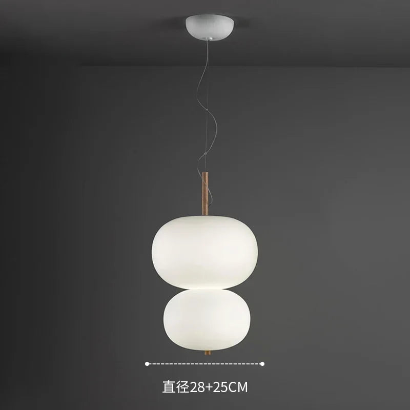 lustre nordique en verre avec suspension led pour décoration