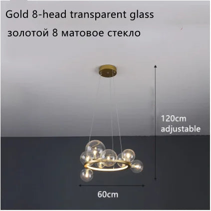 lustre moderne en verre design pour décoration intérieure élégante