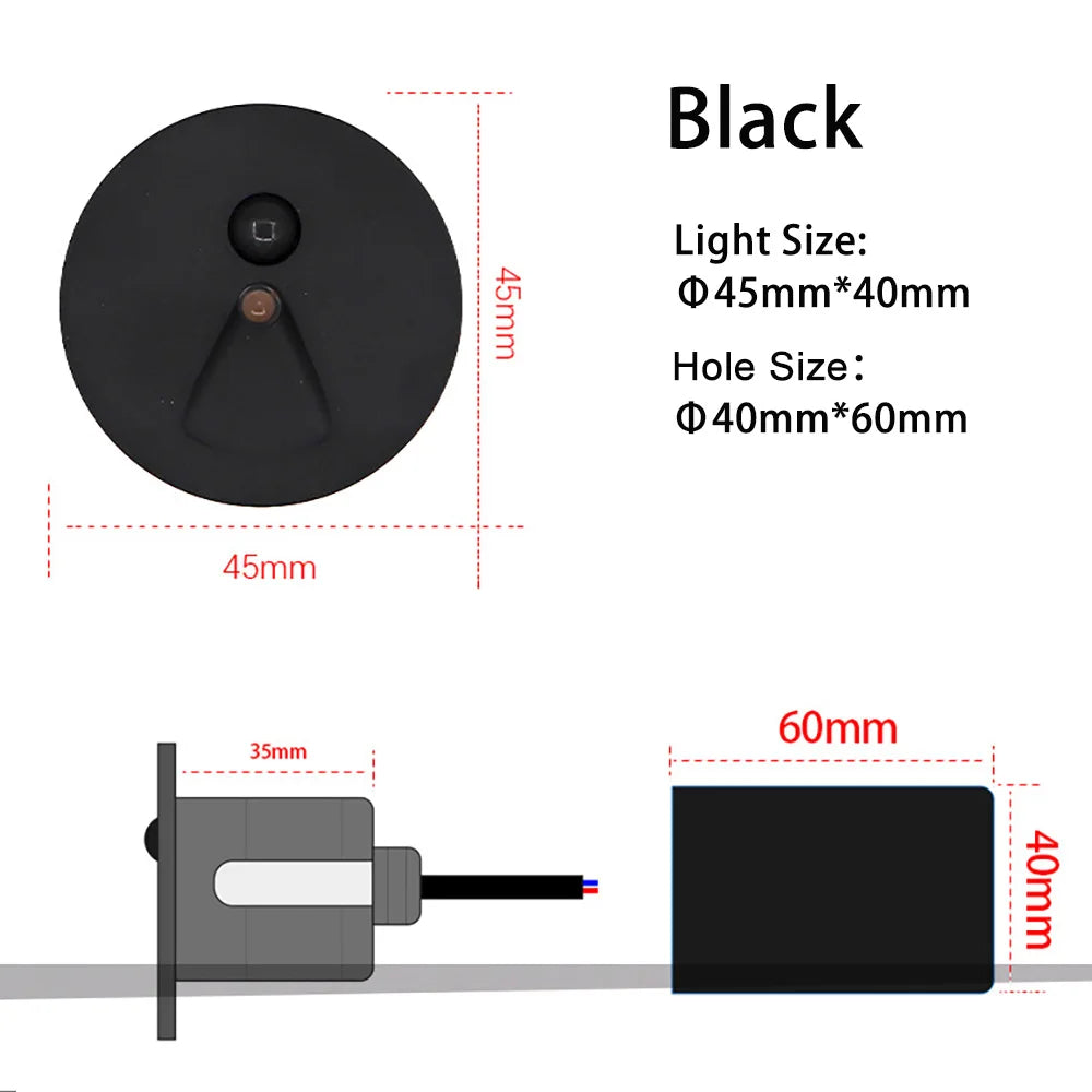 SANDIY – applique murale Led ronde avec capteur de mouvement