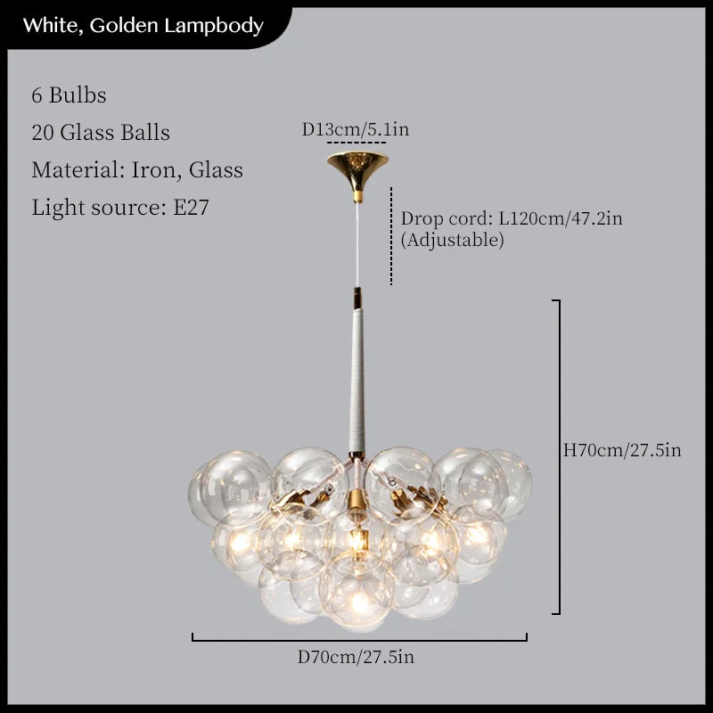 suspension moderne en verre pour décoration intérieure élégante