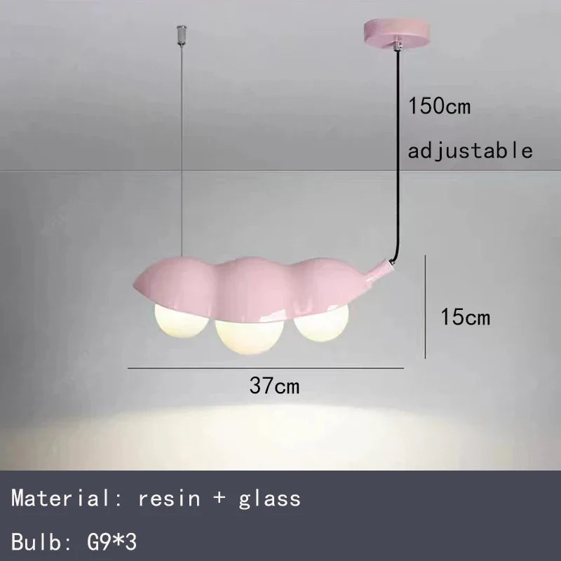 lustre créatif en verre à pois pour décoration intérieure