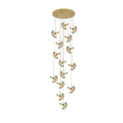 suspension à led pour escalier design créatif et rotatif