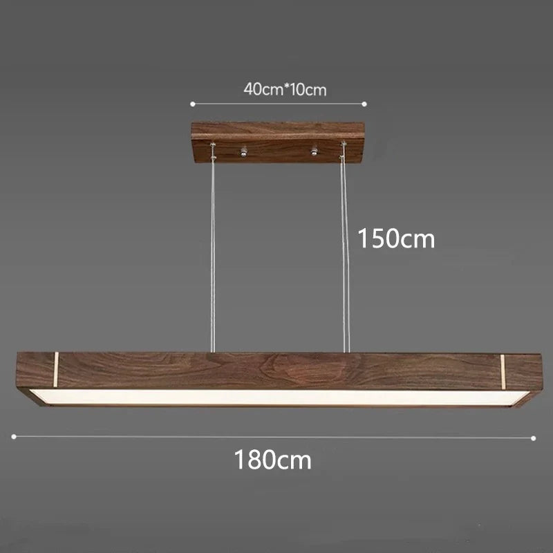 Lustre bois led suspendu au design moderne