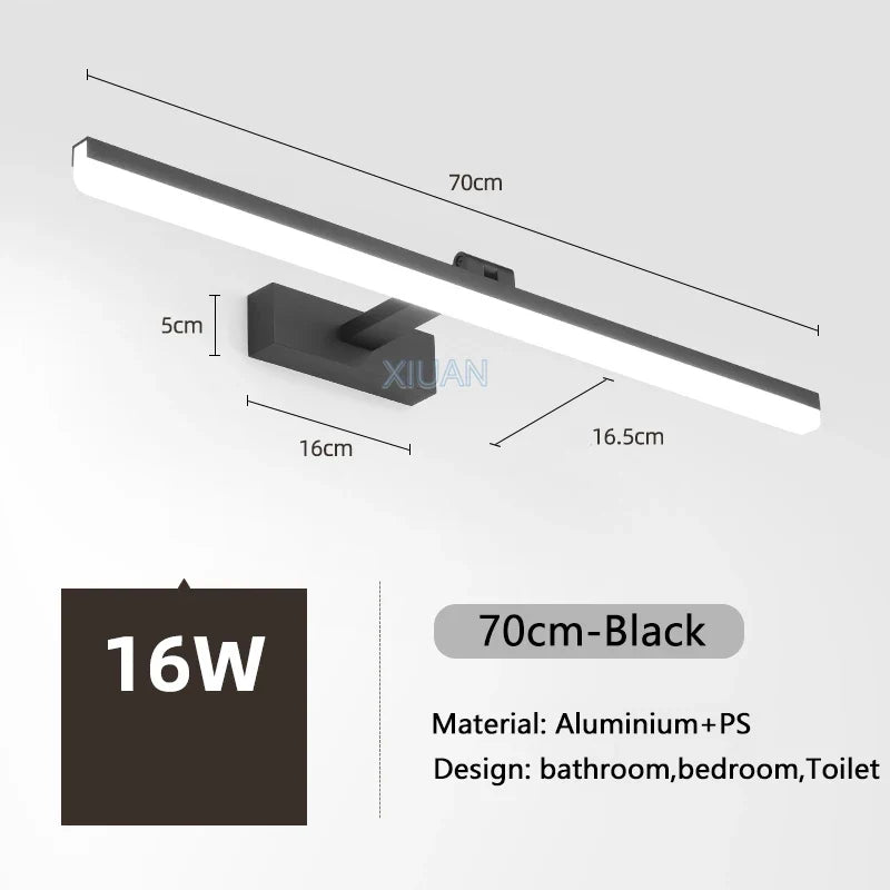 lampe led moderne pour miroir de vanité et vestiaire