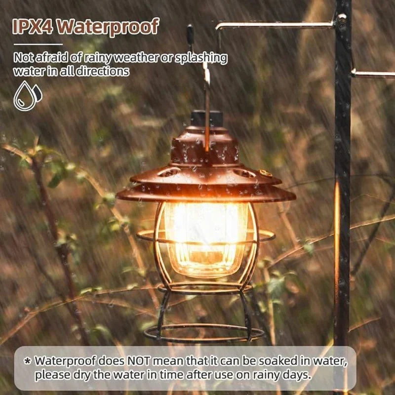 lanterne rétro vintage portable pour camping et jardin