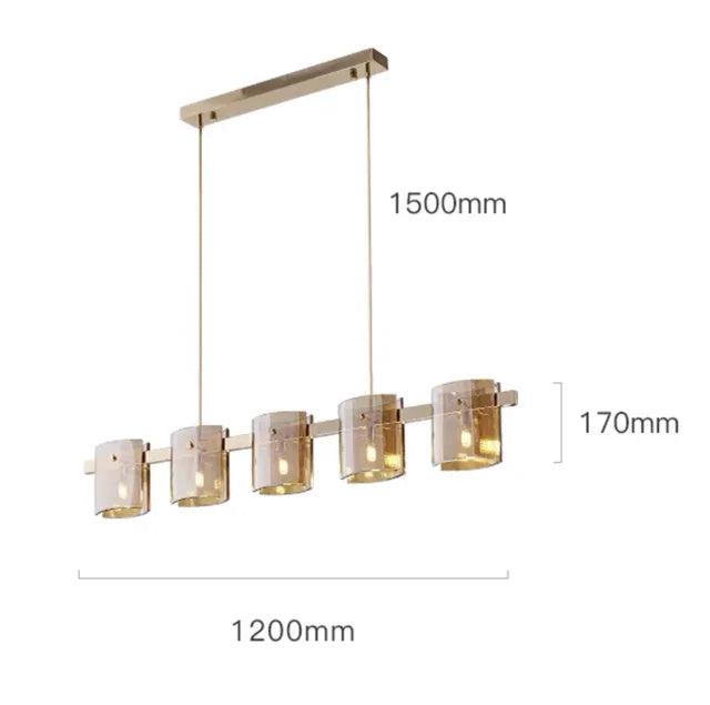lustre moderne en verre fumé pour une décoration élégante