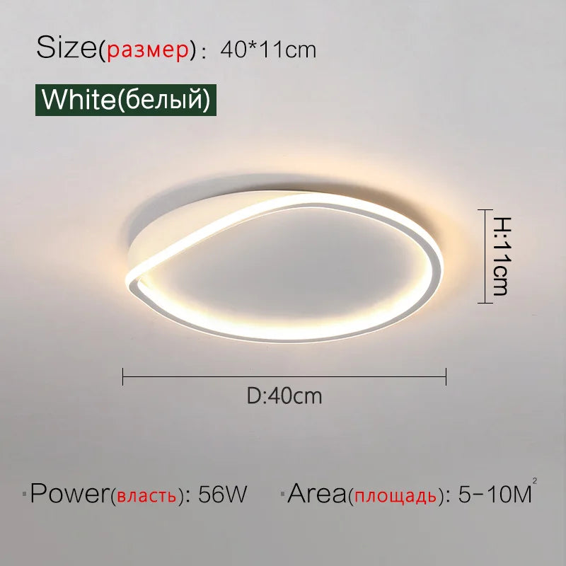 plafonnier minimaliste rond lumineux design créatif moderne