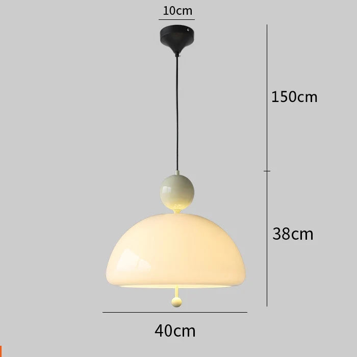 suspension bauhaus en verre blanc style médiéval pour intérieur élégant