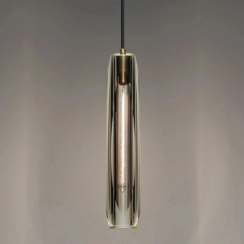 suspension en cristal de luxe design long