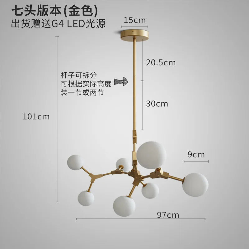 lustre moderne décoratif pour un intérieur nordique élégant