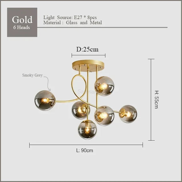 lustre en verre design pour un éclairage élégant intérieur